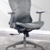 Ergonomic Office Desk Chair, Comfortable Computer Gaming Chair, Breathable Mesh Back & Seat, Adjustable Armrest, Lumbar Support, Butterfly Design for Home Office (Gray)